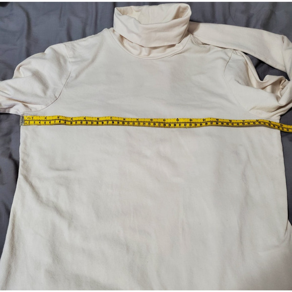 Eddie Bauer Women’s Outdoor Turtleneck Long Sleeve Top Size L Ivory Cream - Picture 9 of 12